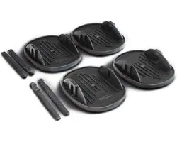 Maypole Caravan Jack Pad Pack van 4 Zwart Universele Fit Voor Caravan Benen en Hoek Steadies, Plastic Pin