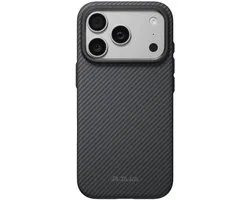 PITAKA Summa - Hoesje Geschikt voor Apple iPhone 18 Pro - Compatibel met MagSafe - Aramidevezel 600D - MIL-STD-810H - Back Cover Zwart