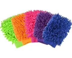 Dubbelzijdig Chenille Microvezel Schoonmaak Handschoen (1 stuk) - Microfiber Auto Schoonmaakhandschoen - Autowashandschoen Doek - Autowas Washandschoen Handdoek - Huishoudhandschoen - Huishoud Borstel Reiniger - Velgen Reinigen