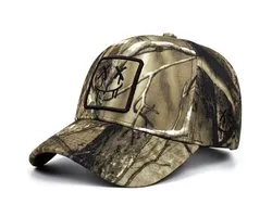 Casquette de baseball camouflage vert armée pour homme – casquette avec patch smiley et visière courbée – casquette de baseball sportive réglable avec motif camouflage – casquette décontractée pour homme pour l'extérieur et un usage quotidien