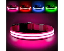 Luminous Rechargeable Dog Collar - Waterproof LED Light with 3 Flashing Modes for Dogs
