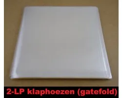 10 Stuks 2-LP hoezen voor gatefold klaphoezen, glashelder dikte 90 micron (GOEDE KWALITEIT, 0.09mm dik) - hoezen lp's, outer sleeves, buitenhoezen, platenhoezen, beschermhoes, transparant, crystal clear, buitenhoes, lps vinyl platen, 12", 12 inch