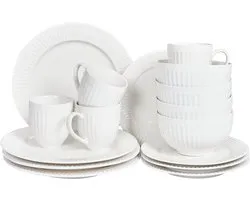 COWSLIP - Servies set van 16 - Wit - Porselein