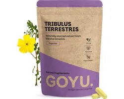 GOYU Tribulus Terrestris Extract 500 mg 60 Capsules - Tribulus Terrestris Extract Capsules - Vrucht en wortel - 500 mg per capsule - 60 capsules - Vegan - Zonder toevoegingen - Lab getest - 60 dagen voorraad per zakje