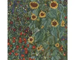 Borduurpakket De Zonnebloementuin van Gustav Klimt - DMC