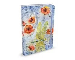 Peter Pauper compacte notitieboek - Indigo Dragon Fly - met elastieksluiting - 13x18 cm