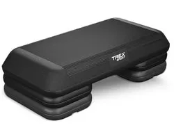 Trex Sport TX-038PAS – Aerobic Fitness Step – Verstelbare Stepper – Aerobic Stepper – Aerobic Step Bankje – Verstelbaar – Zwart – 350 kg