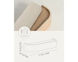 KAZAI. Sleutelkastje 'Toke' | Minimalistisch sleutelhouder ontwerp uit Berlijn | Moderne sleutelrekje met houten plank | Sleutelbord als halmeubel voo