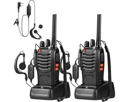 Talkie-walkie radio bidirectionnel - Portée 5 km - Avec lampe torche LED