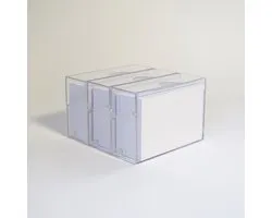 Flashcards Blanco - cartes blanches dans boîte basculante - 8,5x5,5 cm - 3 boîtes de 85 cartes