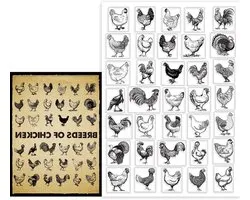 GLOBLELAND Farm Chicken Clear Stempels voor Card Making Decoratieve Ras van Kip Hen Hen Transparante Siliconen Stempels voor DIY Scrapbooking Benodigdheden Embossing Papier Kaart Album Decoratie Craft