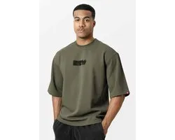 Gorilla Wear Idaho Oversized Waffle T-shirt - Vert armée - M