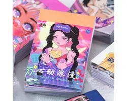 Manga & Anime Stickers 50 stickers – Bullet Journal, Planner & Scrapbook Stickers – Sinterklaas & Kerstcadeau – Schoencadeau – Cadeaus onder €5
