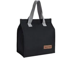 Sacs-repas pour femmes et hommes, boîte à lunch réutilisable, isolée et étanche, sacs réfrigérants pour enfants, filles, garçons et adultes, sac réfrigérant thermique pour le travail, l'école, le pique-nique et les voyages (noir)