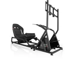 REBBLERS® SIMR 1000M Sim Racing Cockpit + TV Standaard - Verstelbare Racestoel van Formula naar GT/Rally - Race Simulator - Zwart