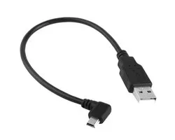 OneOne 0,31m Mini USB kabel. Haakse laadkabel naar rechts. USB naar Mini USB oplaadkabel snoer past op Garmin Nuvi 255W, 2515, 2515LT, 2545, 2545LMT, 2547LM, 2548LMT, 2559LM, 2567LMT, 2568LMT, 2569LMTD
