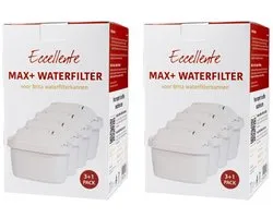 8x Eccellente Max+ waterfilters geschikt voor Brita Maxtra & Brita Maxtra Pro - voordeelverpakking