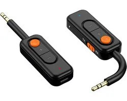 Bluetooth-ontvanger en adapter voor auto met 3,5 mm Aux - BT5.4, handsfree audio streaming