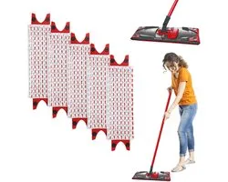 5 chiffons en microfibre adaptés aux balais serpillères Vileda Ultramax XL - Chiffons de nettoyage - housse de rechange - housse de balai serpillère extra large - pour tous les sols durs, anti-taches - lavable - tampons de nettoyage