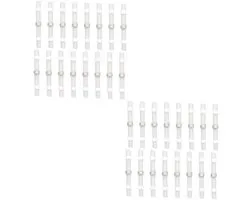 Gatuida 400 Stuks Butt Splices Krimpkous Connector Kits Lassen Connectoren Lassen Mouwen Butt Connectoren Scootmobiel Tas Connectors Seal Tube Pe Wit