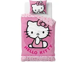 Hello Kitty Dekbedovertrek - Eenpersoons - 140 x 200 cm - Polyester - Roze