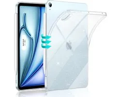 Slimme en Lichte Transparante Back Case voor iPad Air 11 Inch, Geschikt voor M4/M3/M2 en Air 6th/5th/4th Gen, Ondersteunt Pencil Pro en USB-C, Anti-Geelverkleuring