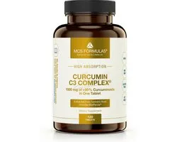 Curcumin C3 Complex - 1000 mg - 120 Tablets - Kurkuma met Zwarte Peper Bioperine - High Strength Curcumine