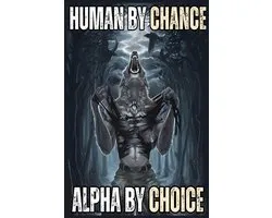 Human By Chance Alpha By Choice Cool Funny Alpha Wolf Meme Notebook: Wide - ShopVlot