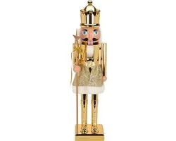 Décoration de Noël Figurine/Statue de décoration Casse-Noisette -60 cm - Or - Plastique