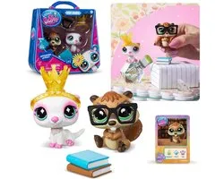 Ensemble de figurines Littlest Pet Shop, animaux #417 #418 BOOKS et BLING + accessoires, à collectionner 4+