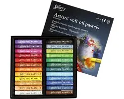 Gallery Oil Pastel Premium, épaisseur 10 mm, l: 7 cm, 24 pièces, différentes couleurs