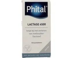 Lactase 4500 - 50 kauwtabletten aardbei