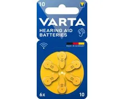 VARTA Hearing Aid Battery 10 Blister 6