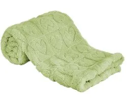 One baby blanket with a heart-patterned checkered design, ultra-soft and comfortable, suitable for both boys and girls, fluffy baby/toddler swaddle blanket, suitable for cribs and strollers, 76 × 100cm, Green