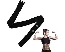 Verstelbare Hartslagband voor ANT+ & Bluetooth Sensors, Compatibel met Garmin, Wahoo en Polar H10/H9, Ideaal voor Sport en Fitness, Vervangende Borstband zonder Sensor