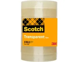 Plakband Scotch 508 19mmx66m transparant 8 rollen