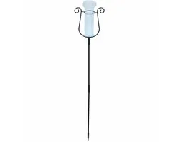 Bellatio design Regenmeter - 75 cm - groen met zwart - stevige aardpin