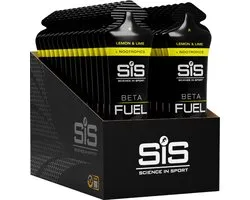SIS Beta Fuel + Nootropics - Gel énergétique Dual Source - Saveur citron et citron vert - Rapport maltodextrine fructose 1 : 0- Avec L- Taurine, Citicoline, L-Théanine et Caféine - 40 grammes de glucides par gel - 30 x 60 ml