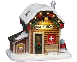 Lemax - Ski Patrol Summit Station - Met Licht