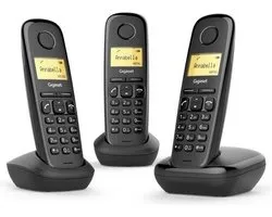 Landline Telephone Gigaset A170 TRIO Black Amber