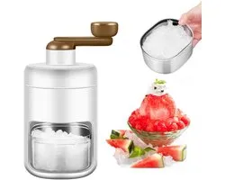 Slushy Maker - Ice Crusher - Ice Shaver - Ijsvergruizer - Schaafijs Maker - Manuel - Wit