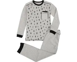La-V pyjama sets voor jongens met all over print Grijs 128-134
