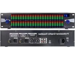 Égaliseur Graphique Stéréo - Analyseur de Spectre Audio EQ - Amélioration de la Production Musicale - Spectre Double 31 Bandes - 483x178x100mm - Noir