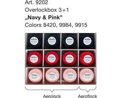 Madeira Overlockbox Navy/Pink Aerolock & Aeroflock
