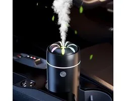 Mist Air Diffuser Draagbare Kleine Luchtbevochtiger Auto Diffuser Luchtverfrisser Aroma-olie Diffuser Luchtbevochtiger Geschikt voor Slaapkamer Kantoor Thuis (Zwart)