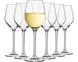 KROSNO | Verres à vin blanc | Lot de 6 - 200 ML | Collection Splendour | Parfaits pour la maison, les restaurants et les fêtes | Compatibles lave-vaisselle