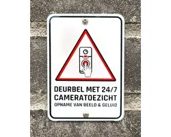 Surveillance par caméra - enseigne métallique - Obligatoire avec sonnette vidéo - Ring - Nest - Hello - notification enregistrement image & son - surveillance par caméra enseigne métallique
