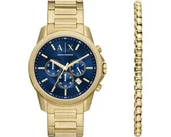 Armani Exchange AX7151SET Mannen Horloge geschenkset - Goudkleurig