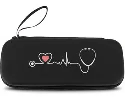 Draagtas voor Stethoscopen, Hard Case met Mesh Pocket voor Accessoires, Geschikt voor Cardiology en Lightweight Modellen