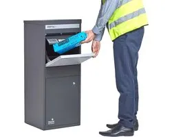 Grote Smart Parcel Box - Pakketbox Staand - Veilige Pakketontvangst - Dubbele Toegangsdeuren - 41.5 x 38.5 x 102.5 cm
